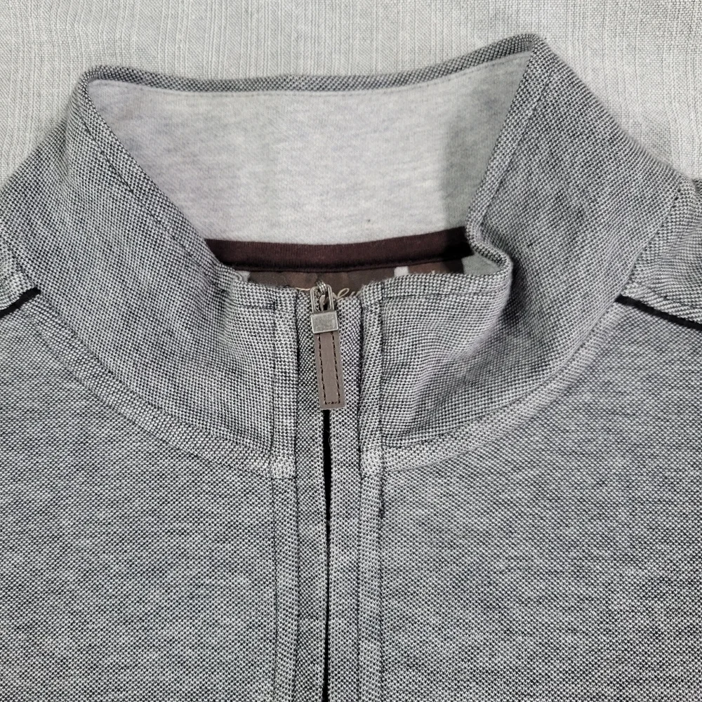 Tasso Elba SPA Mens LG Gray Pullover 100% Cotton EUC Golf Basic Preppy Timeless
